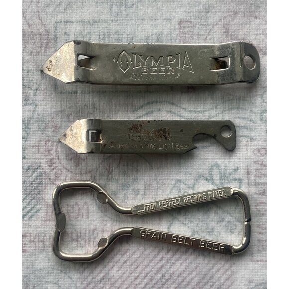 Vtg Lot 1950s Grain Belt Beer Metal Wire Bottle Opener Coors Olympia openers - Picture 5 of 6